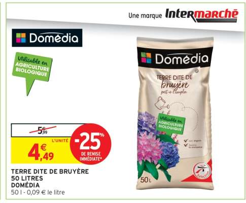 TERRE DITE DE BRUYÈRE 50 LITRES DOMÉDIA