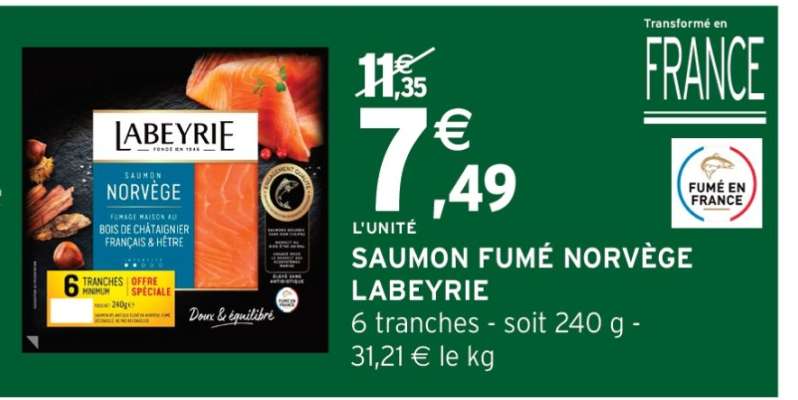 Saumon Fumé Norvège 'Labeyrie'