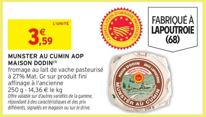 MUNSTER AU CUMIN AOP MAISON DODIN