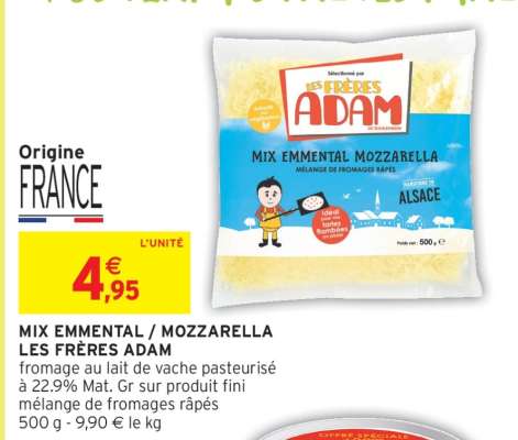 MIX EMMENTAL / MOZZARELLA LES FRÈRES ADAM