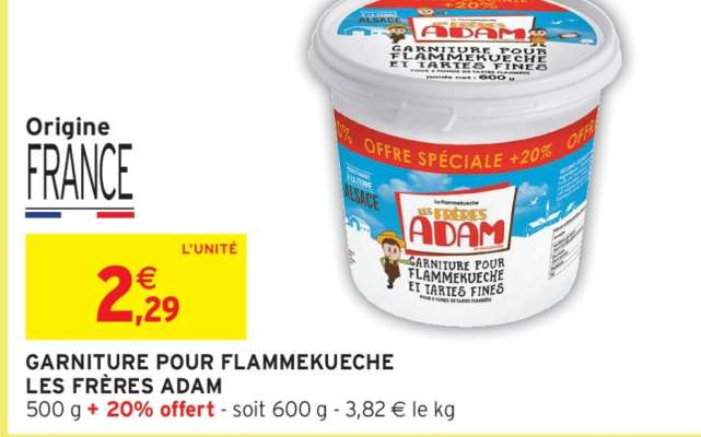 GARNITURE POUR FLAMMEKUECHE LES FRÈRES ADAM