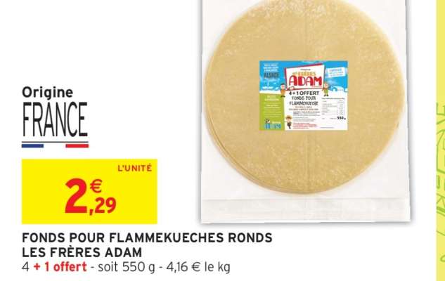FONDS POUR FLAMMEKUECHES RONDS LES FRÈRES ADAM