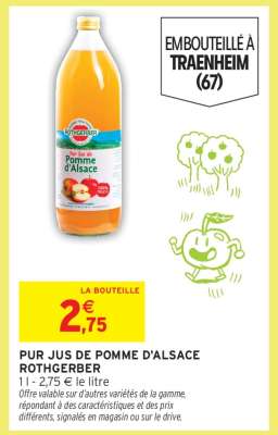 PUR JUS DE POMME D'ALSACE ROTHGERBER