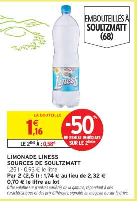LIMONADE LINESS SOURCES DE SOULTZMATT