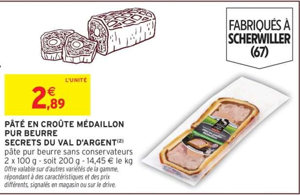 PÂTÉ EN CROÛTE MÉDAILLON PUR BEURRE SECRETS DU VAL D'ARGENT