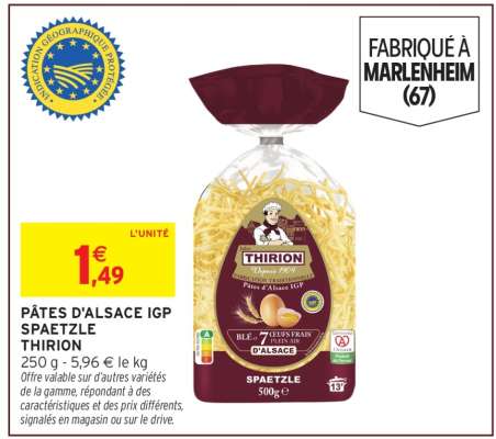 PÂTES D'ALSACE IGP SPAETZLE THIRION