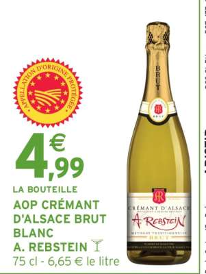 AOP CRÉMANT D'ALSACE BRUT BLANC A. REBSTEIN