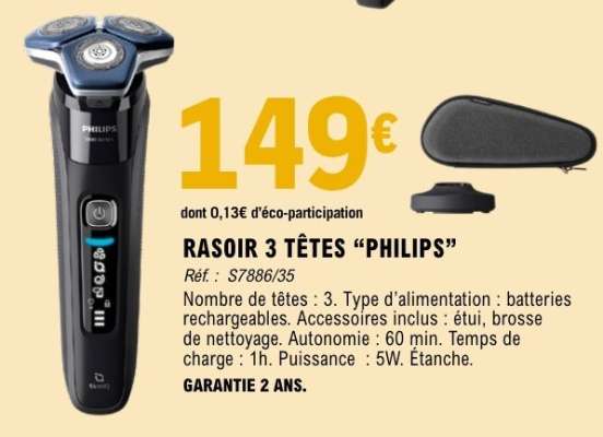 RASOIR 3 TÊTES PHILIPS