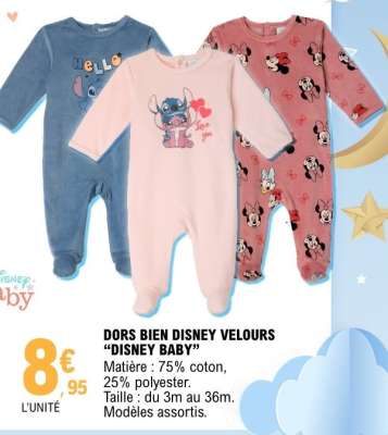 DORS BIEN DISNEY VELOURS “DISNEY BABY”