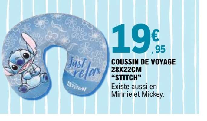 COUSSIN DE VOYAGE 28X22CM 'STITCH'