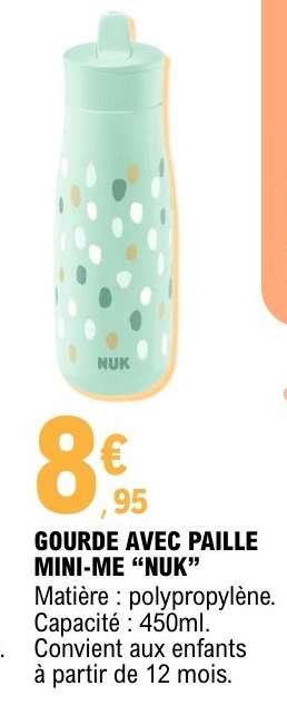 GOURDE AVEC PAILLE MINI-ME “NUK”