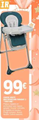 CHAISE HAUTE MULTIPOSITION FARADAY 3 "TROTTINE"