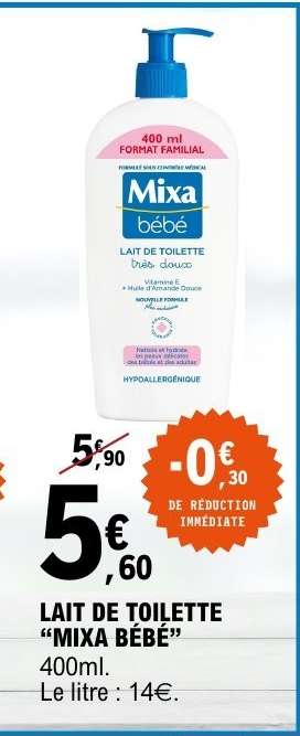 LAIT DE TOILETTE “MIXA BÉBÉ”