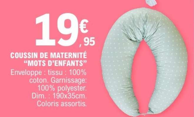 Coussin de maternité 'Mots d'enfants'
