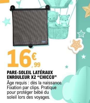 PARE-SOLEIL LATÉRAUX ENROULEUR X2 “CHICCO”