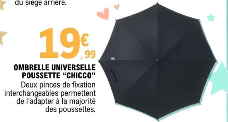 OMBRELLE UNIVERSELLE POUSSETTE “CHICCO”