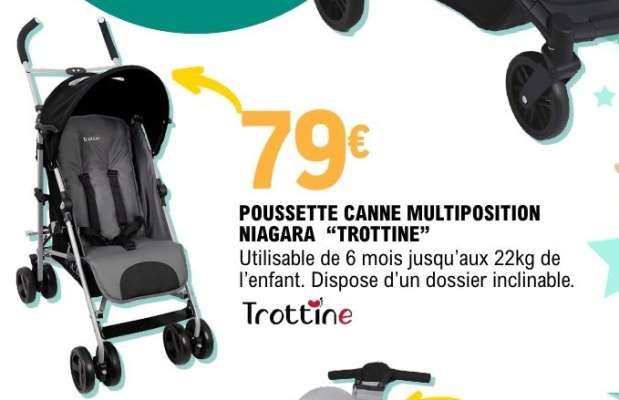 Poussette Canne Multiposition Niagara 'Trottine'