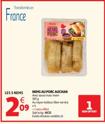 Nems Au Porc Auchan