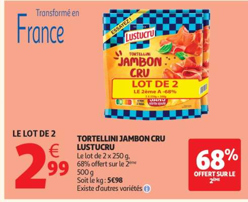 Tortellini Jambon Cru Lustucru