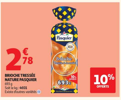 Brioche Tressée Nature Pasquier