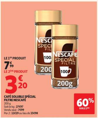 Café Soluble Spécial Filtre Nescafé