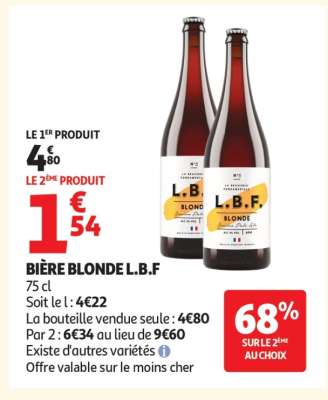 Bière Blonde L.b.f
