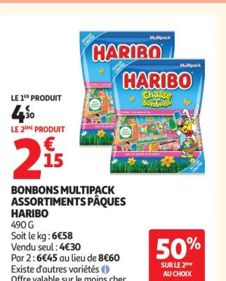 BONBONS MULTIPACK ASSORTIMENTS PÂQUES HARIBO