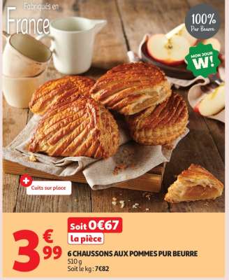6 Chaussons aux Pommes Pur Beurre