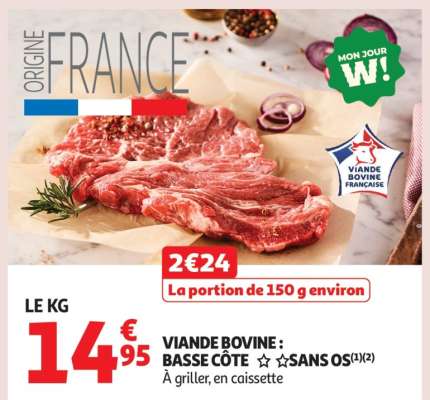 Viande Bovine : Basse Cote