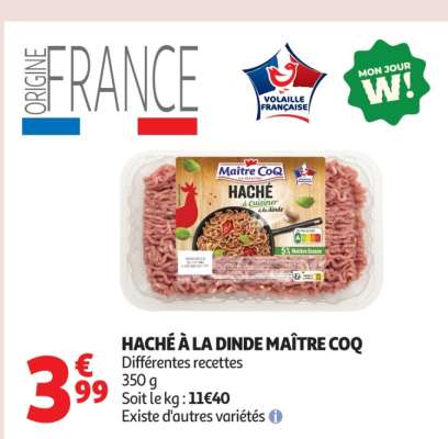 HACHÉ À LA DINDE MAÎTRE COQ