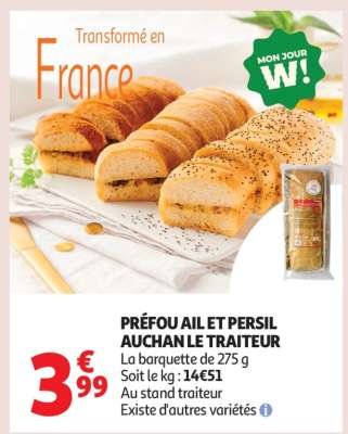 Préfou Ail Et Persil Auchan Le Traiteur