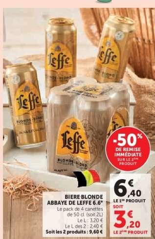 Bière Blonde Abbaye de Leffe 6,6°