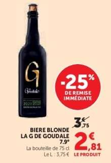 BIERE BLONDE LA G DE GOUDALE 7.9°