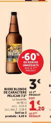 BIERE BLONDE DE CARACTERE PELICAN 7.5°
