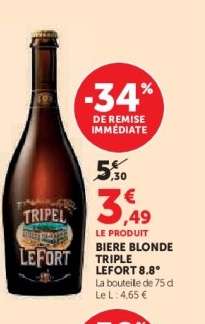 BIERE BLONDE TRIPLE LEFORT 8.8°