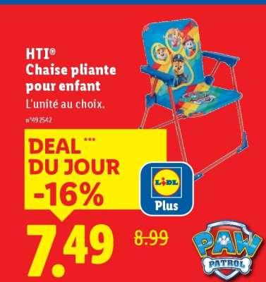 HTI® Chaise pliante pour enfant