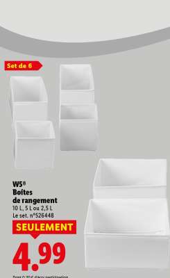 W5® Boîtes de rangement