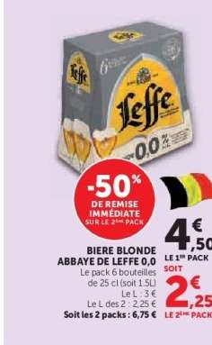 BIERE BLONDE ABBAYE DE LEFFE 0,0