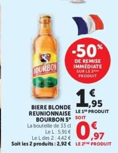 BIERE BLONDE REUNIONNAISE BOURBON 5°