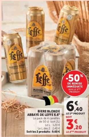 Bière Blonde Abbaye de Leffe 6,6°
