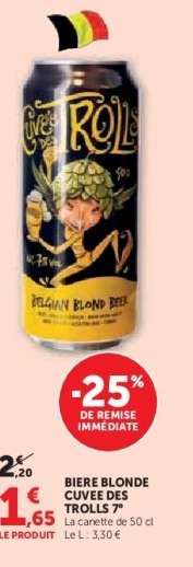 BIERE BLONDE CUVEE DES TROLLS 7°