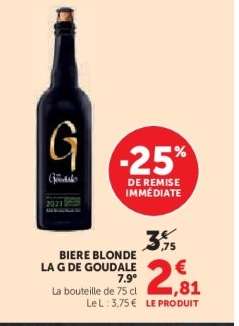 BIÈRE BLONDE "LA G DE GOUDALE"