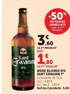 Biere Blonde IPA Sant Erwann 7°