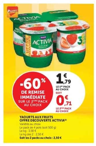 Yaourts aux fruits Activia