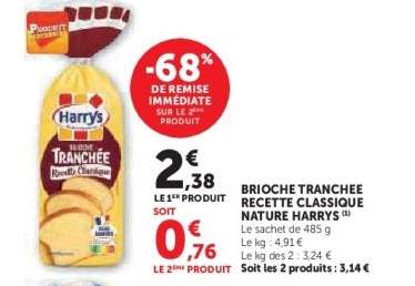 Brioche Tranchée Recette Classique Nature Harrys