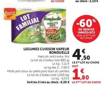 Légumes Cuisson Vapeur Bonduelle