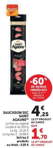 SAUCISSON SEC SAINT AGAÛNE