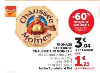 Fromage Pasteurisé Chaussée aux Moines