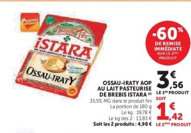 Ossau-Iraty AOP au lait pasteurisé de brebis Istara