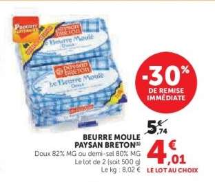 Beurre Moulé Paysan Breton